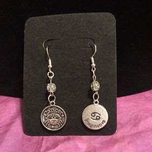 ZODIAC CHARM EARRINGS CANCER IMAGINATIVE